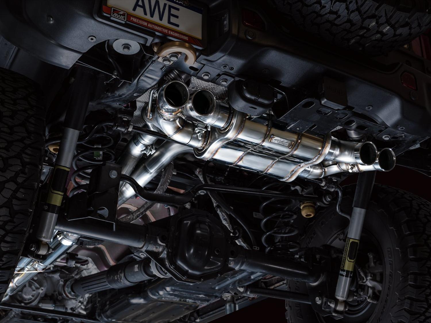 AWE SwitchPath Exhaust - Quad BashGaurds (2021+ Jeep Wrangler Rubicon 392) - 3025-41392