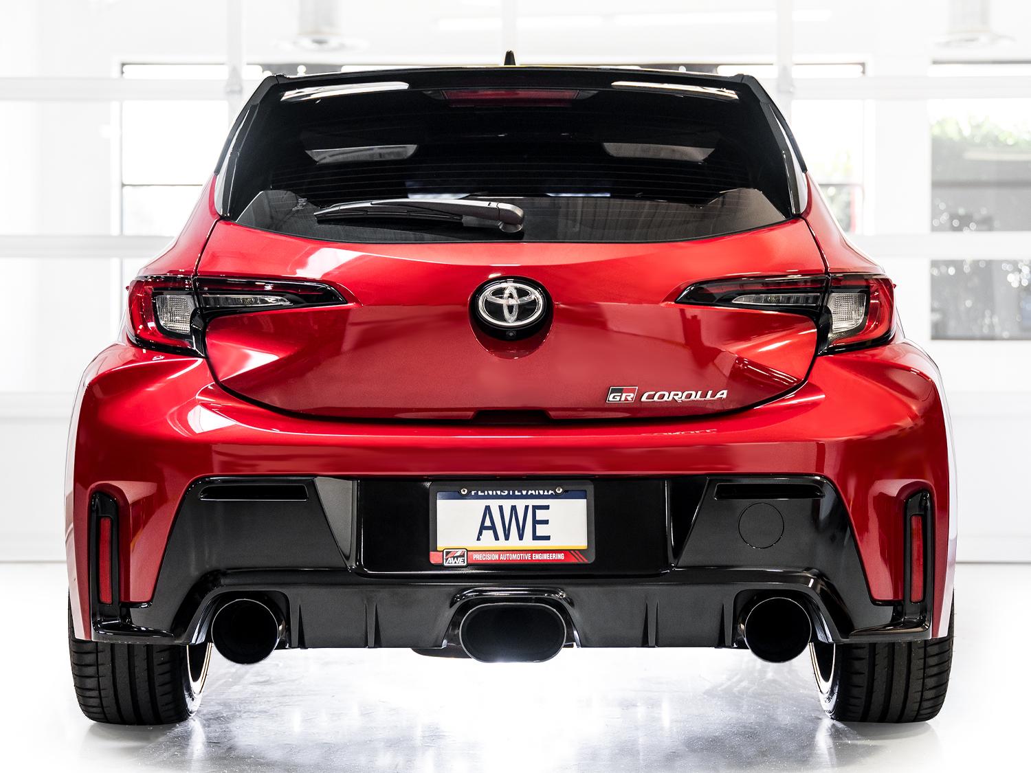 AWE Touring Edition Exhaust for GR Corolla - Diamond Black Tips - 3015-53472