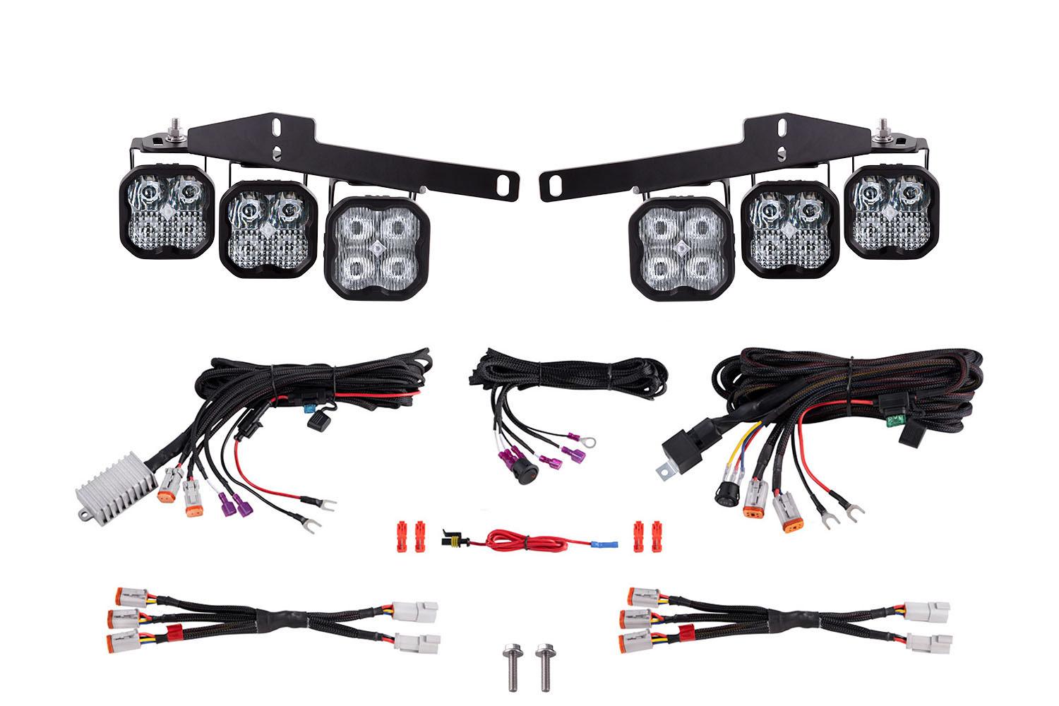 Diode Dynamics - DD6364 - Raptor 2017 SS3 LED Fog Kit White Pro (2017-2020 F-150) - DD6364
