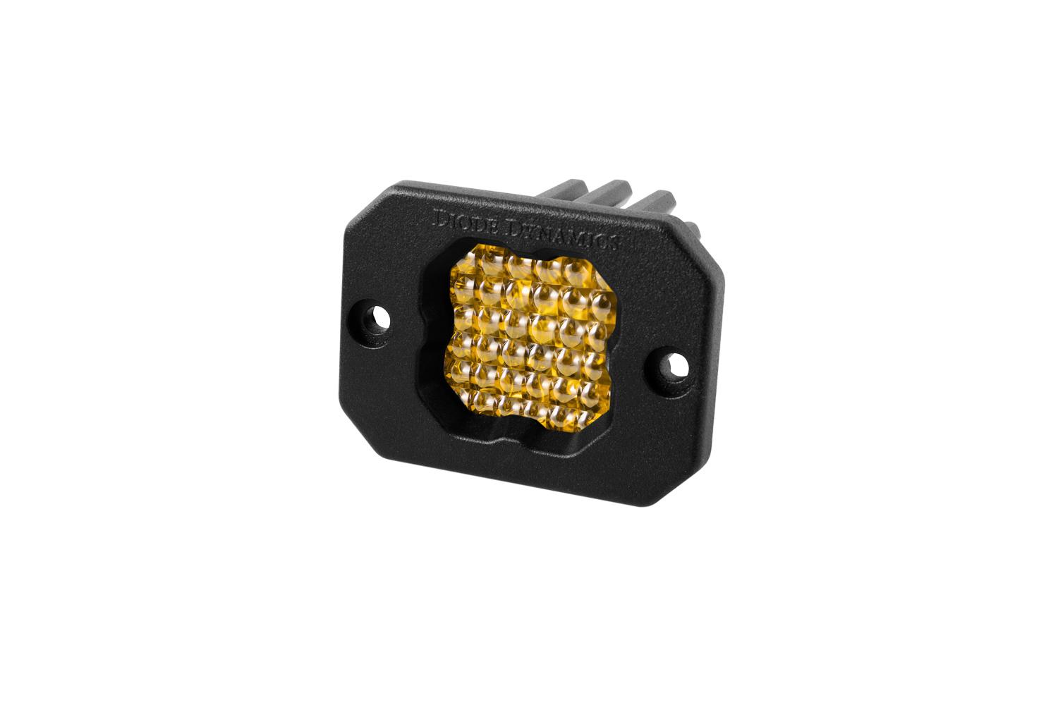 Diode Dynamics - Stage Series C1 LED Pod Pro Yellow Flood Flush ABL (Single) - DD6478S