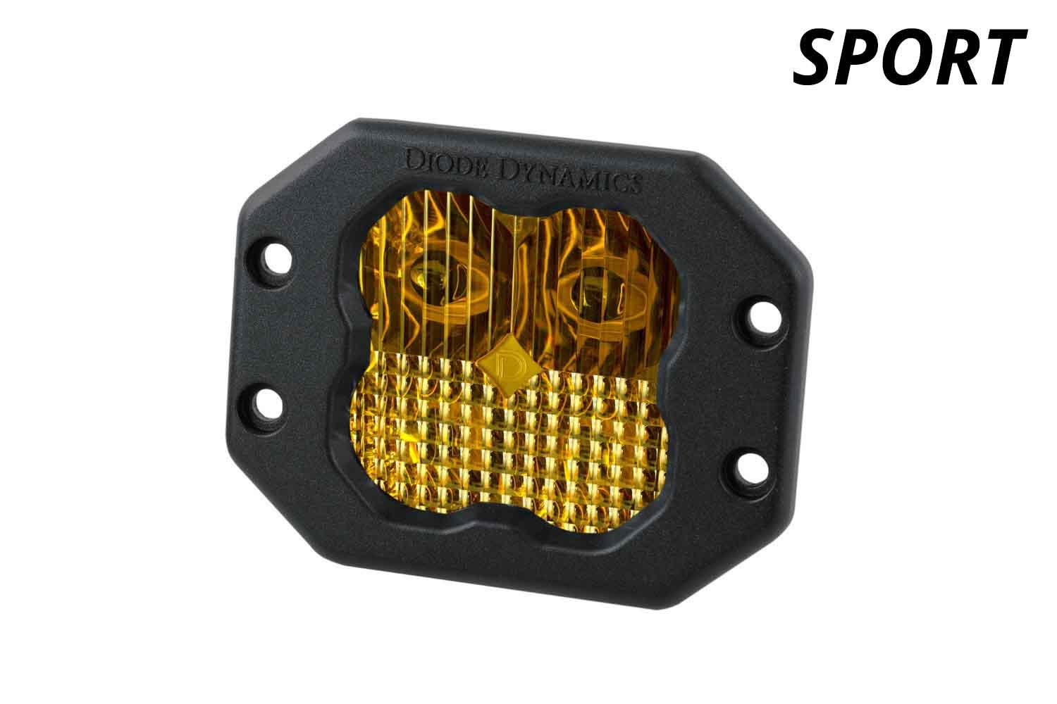 Diode Dynamics SS3 Sport ABL Yellow Flood Flush Single Diode Dynamics - DD6925S