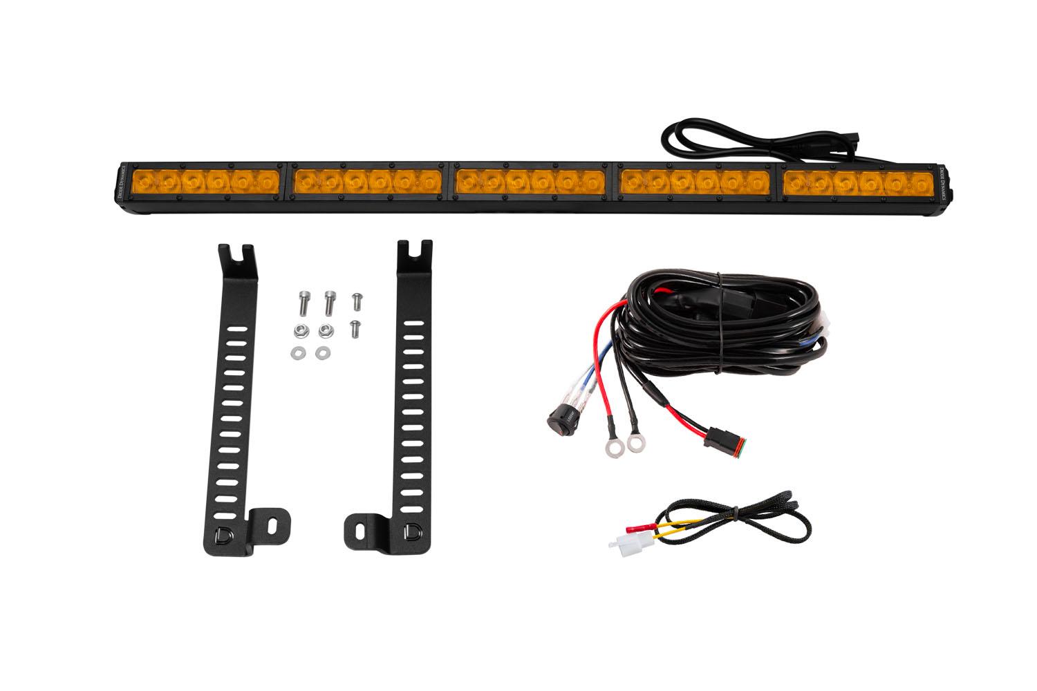 Diode Dynamics SS30 Single Stealth Lightbar Kit For 2014-2019 Toyota 4Runner, Amber Driving (2014-2019 4Runner) - DD6763