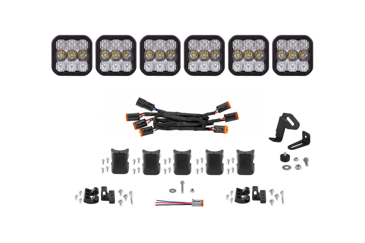 Diode Dynamics SS5 Sport Universal CrossLink 6-Pod Lightbar White Combo Diode Dynamics - DD6798