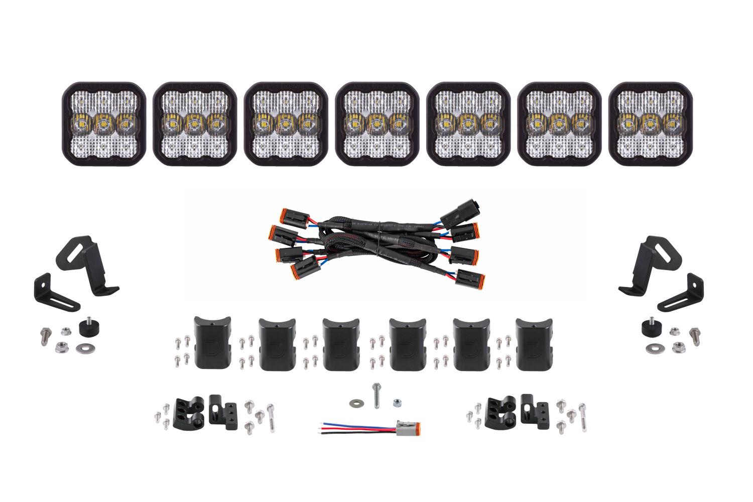 Diode Dynamics SS5 Sport Universal CrossLink 7-Pod Lightbar White Combo Diode Dynamics - DD6800