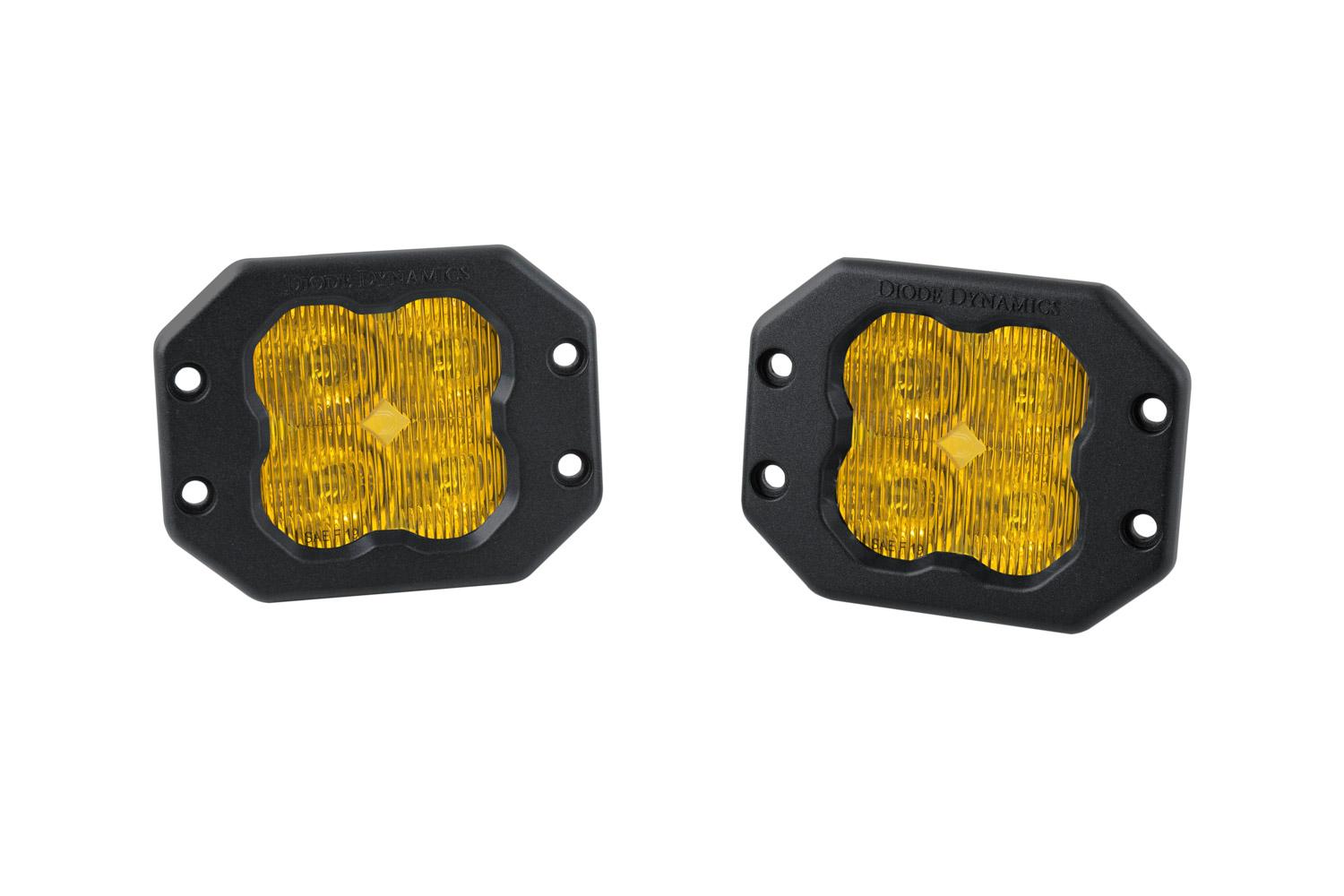 Diode Dynamics SS3 Pro ABL Yellow SAE Fog Flush Pair Diode Dynamics - DD6940P