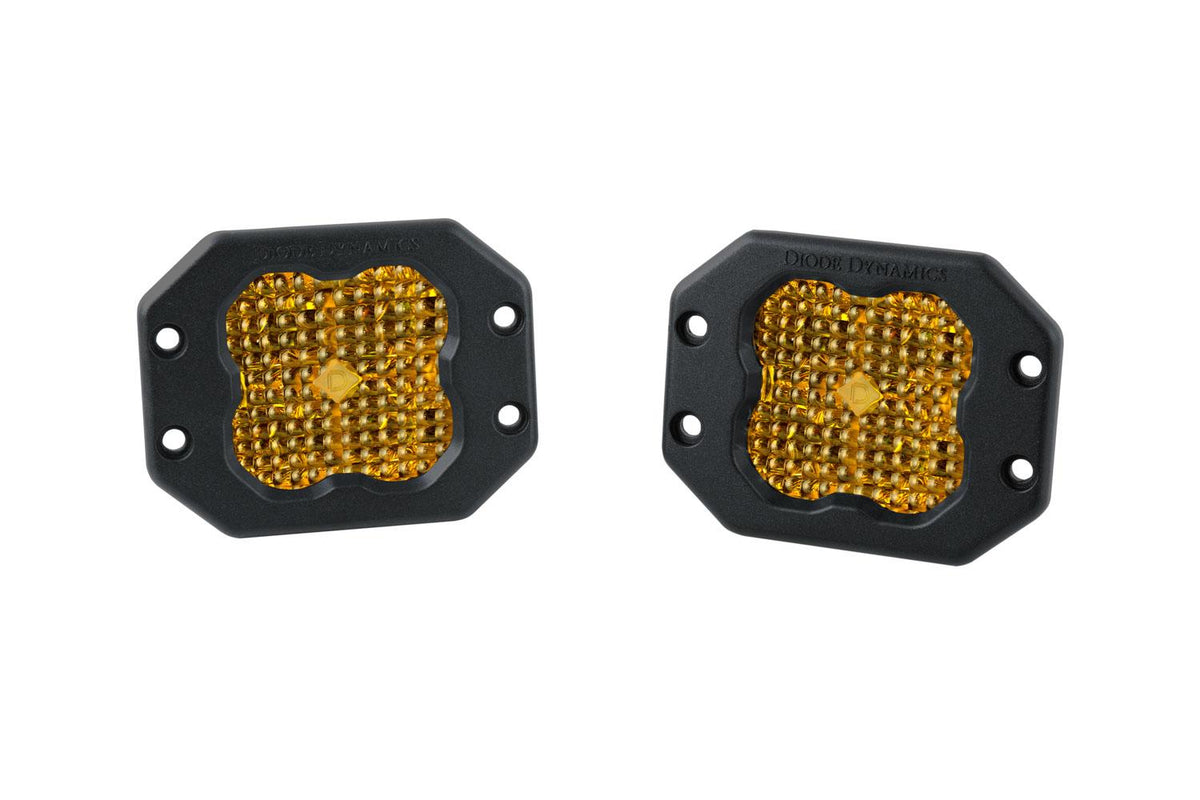 Diode Dynamics SS3 Pro ABL Yellow Flood Flush Pair Diode Dynamics - DD6941P