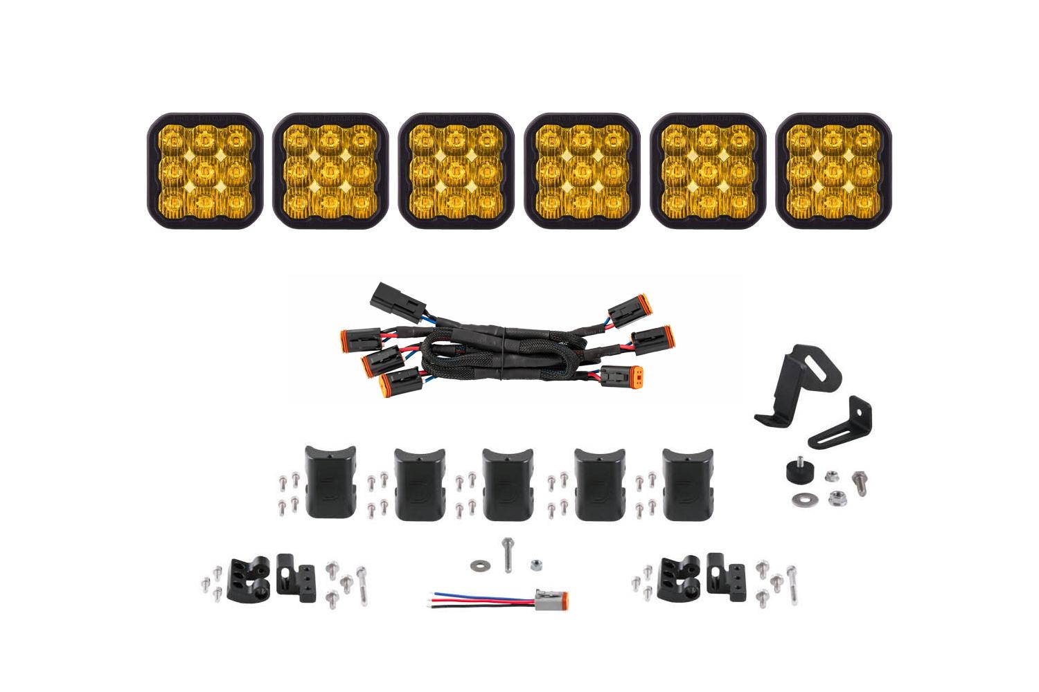 Diode Dynamics SS5 Sport Universal CrossLink 6-Pod Lightbar Yellow Driving Diode Dynamics - DD7211