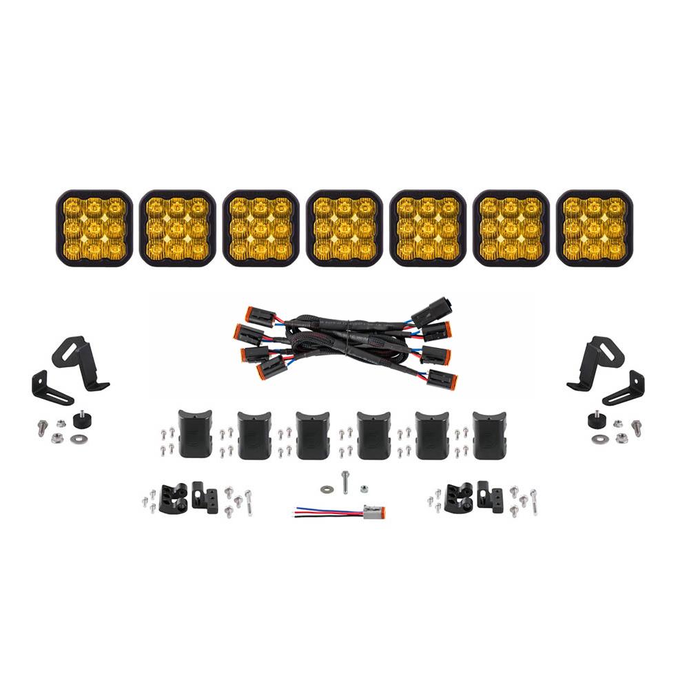 Diode Dynamics SS5 Sport Universal CrossLink 7-Pod Lightbar Yellow Driving Diode Dynamics - DD7213