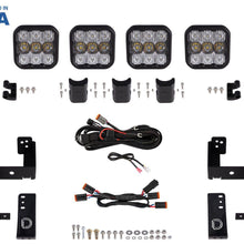 Diode Dynamics Jeep JK SS5 4-Pod CrossLink Grille Lightbar Kit Sport White Combo Diode Dynamics - DD7229
