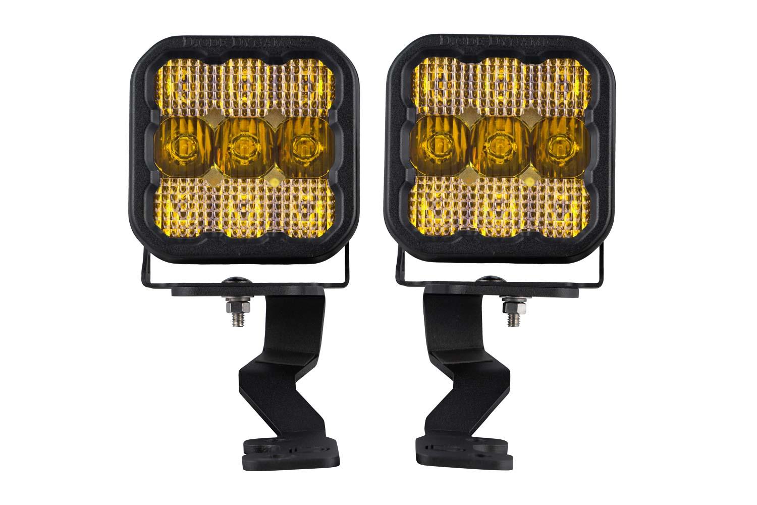 Diode Dynamics Stage Series Ditch Light Kit for 2022 Toyota Tundra, SS5 Sport Yellow Combo (2022 Toyota Tundra) - DD7398