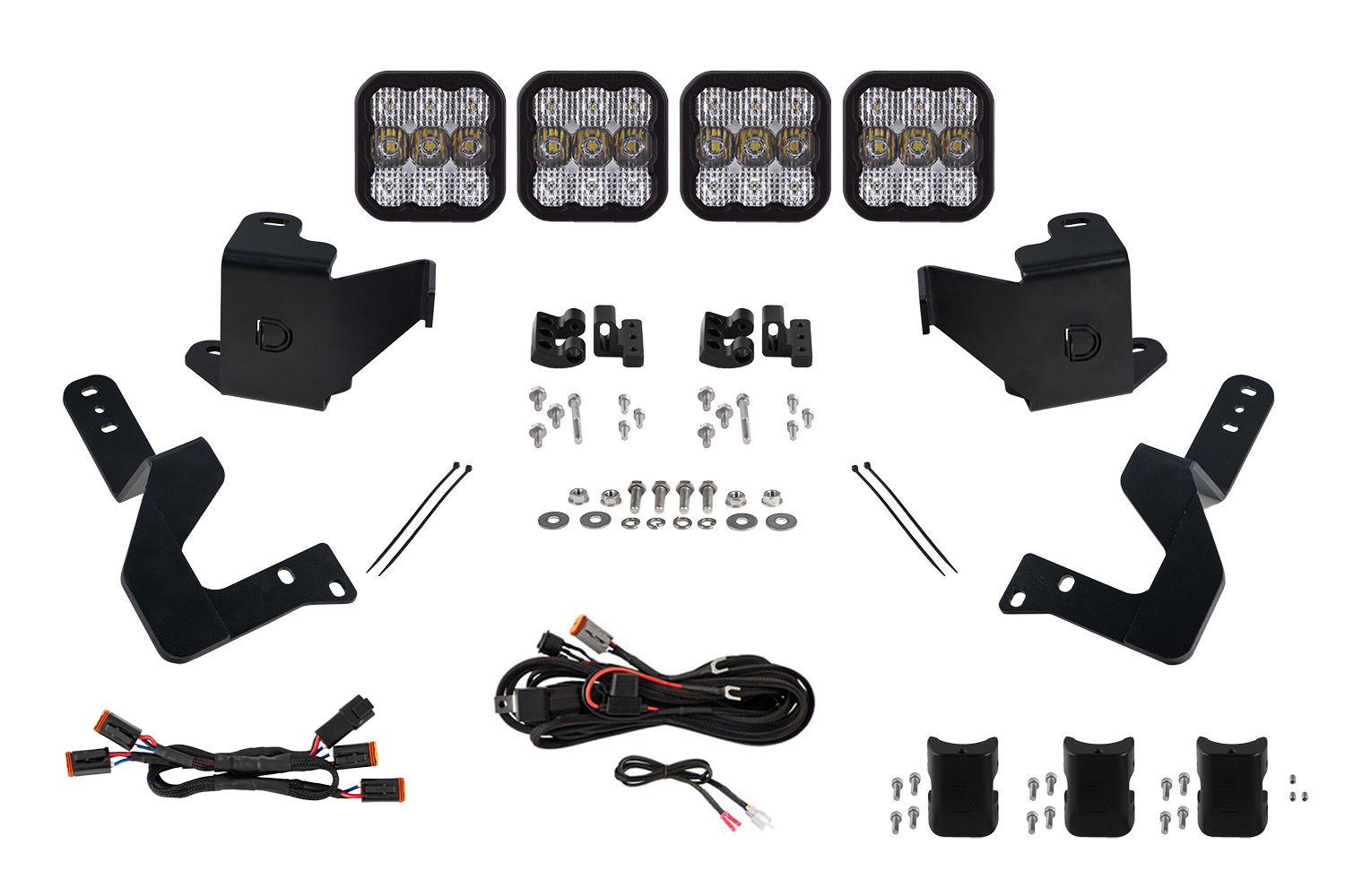 Diode Dynamics SS5 Grille CrossLink Lightbar Kit for 2024 Toyota Tacoma Sport White Combo - DD8027