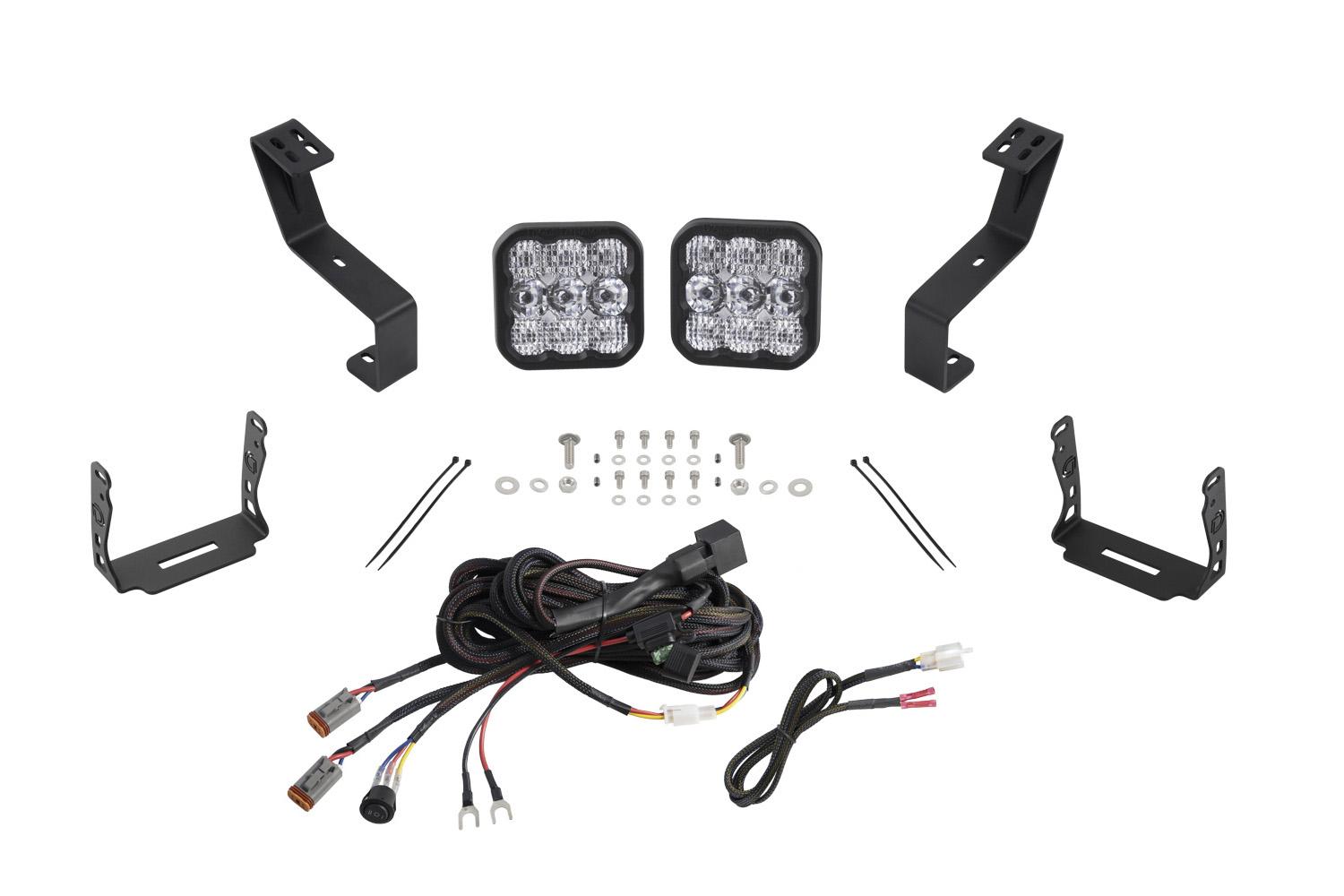 Diode Dynamics SS5 Bumper LED Pod Light Kit for 2019-Present Ram, Sport White Combo - DD7613