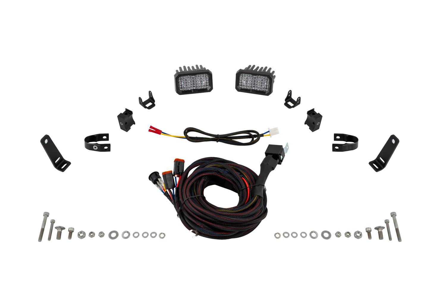 Diode Dynamics Stage Series 1 Inch Roll Bar Reverse Light Kit, SSC2 Pro (Pair) - DD7723
