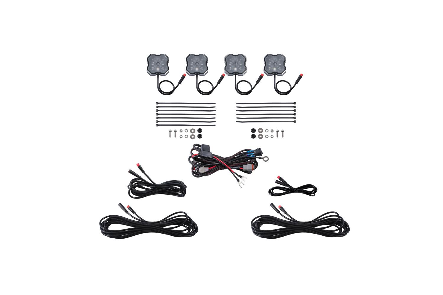 Diode Dynamics RGBW Rock Light Installer Kit (4-pack) - DD7740