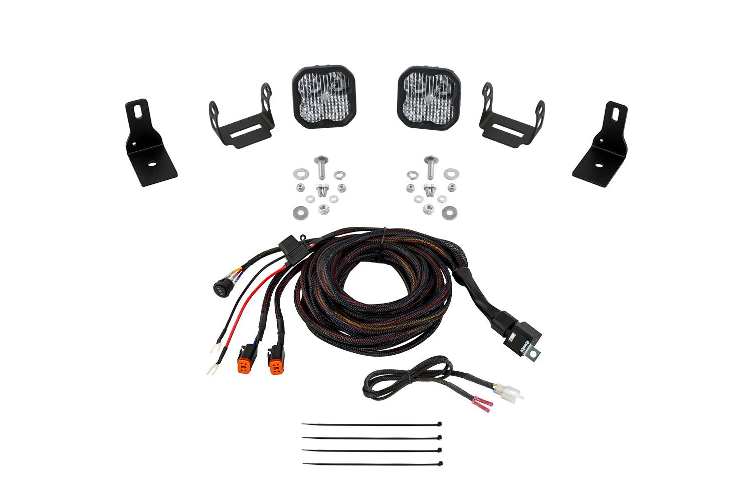 Diode Dynamics Stage Series Ditch Light Kit for 2022+ Ford Maverick, SS3 Sport White Combo - DD7762