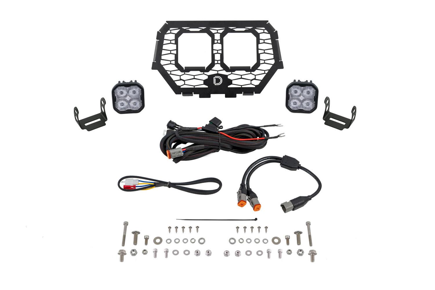 Diode Dynamics Stage Series LED Grille Kit for 2014-2018 Polaris RZR XP, Sport White Fog - DD7857
