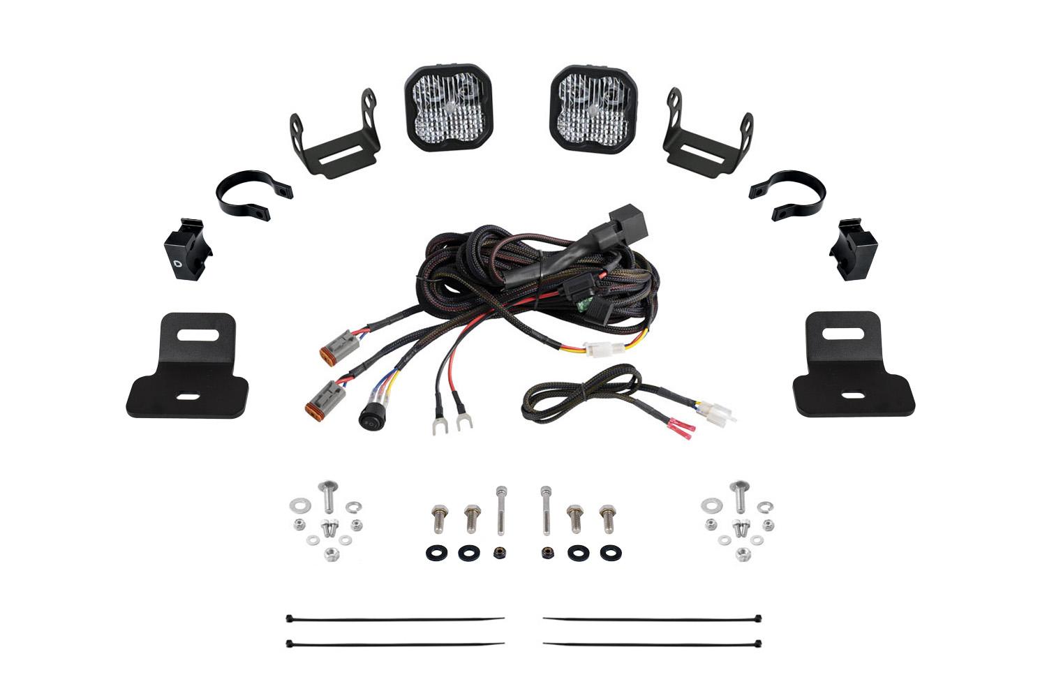 Diode Dynamics Stage Series Ditch Light Kit for 2017-2024 Can-Am Maverick X3 SS3 Sport White Combo - DD7864