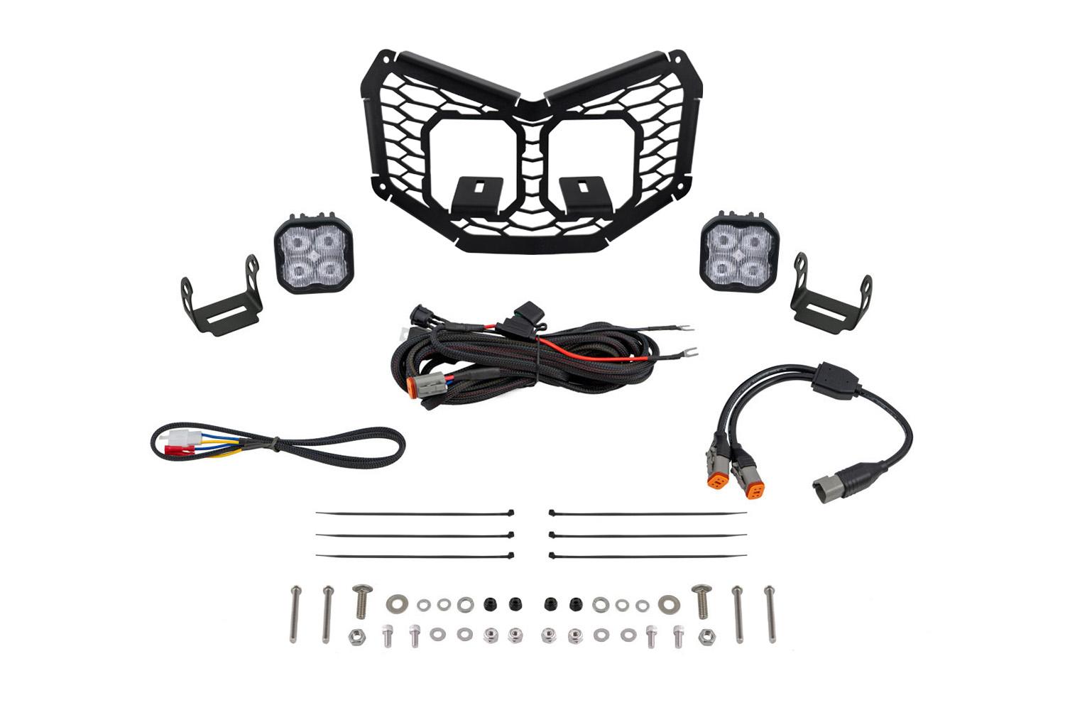 Diode Dynamics Stage Series LED Grille Kit for 2017-2024 Can-Am Maverick X3 Pro White Fog - DD7884