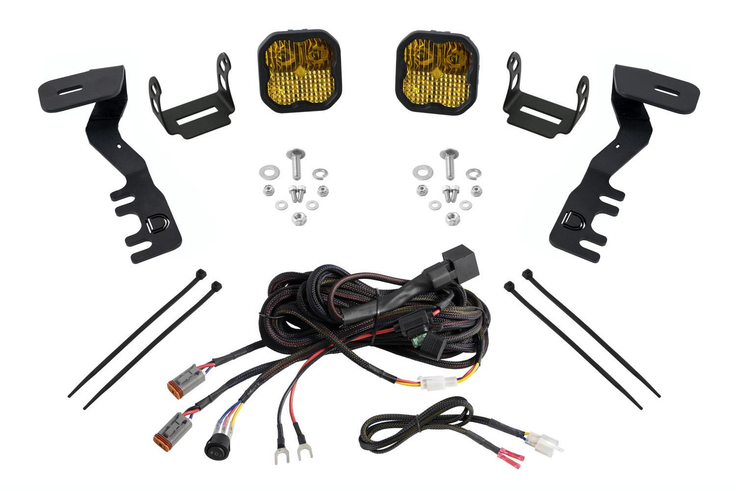 Diode Dynamics SS3 LED Ditch Light Kit for 2024-Present Toyota Tacoma, Pro Yellow Combo - DD7941