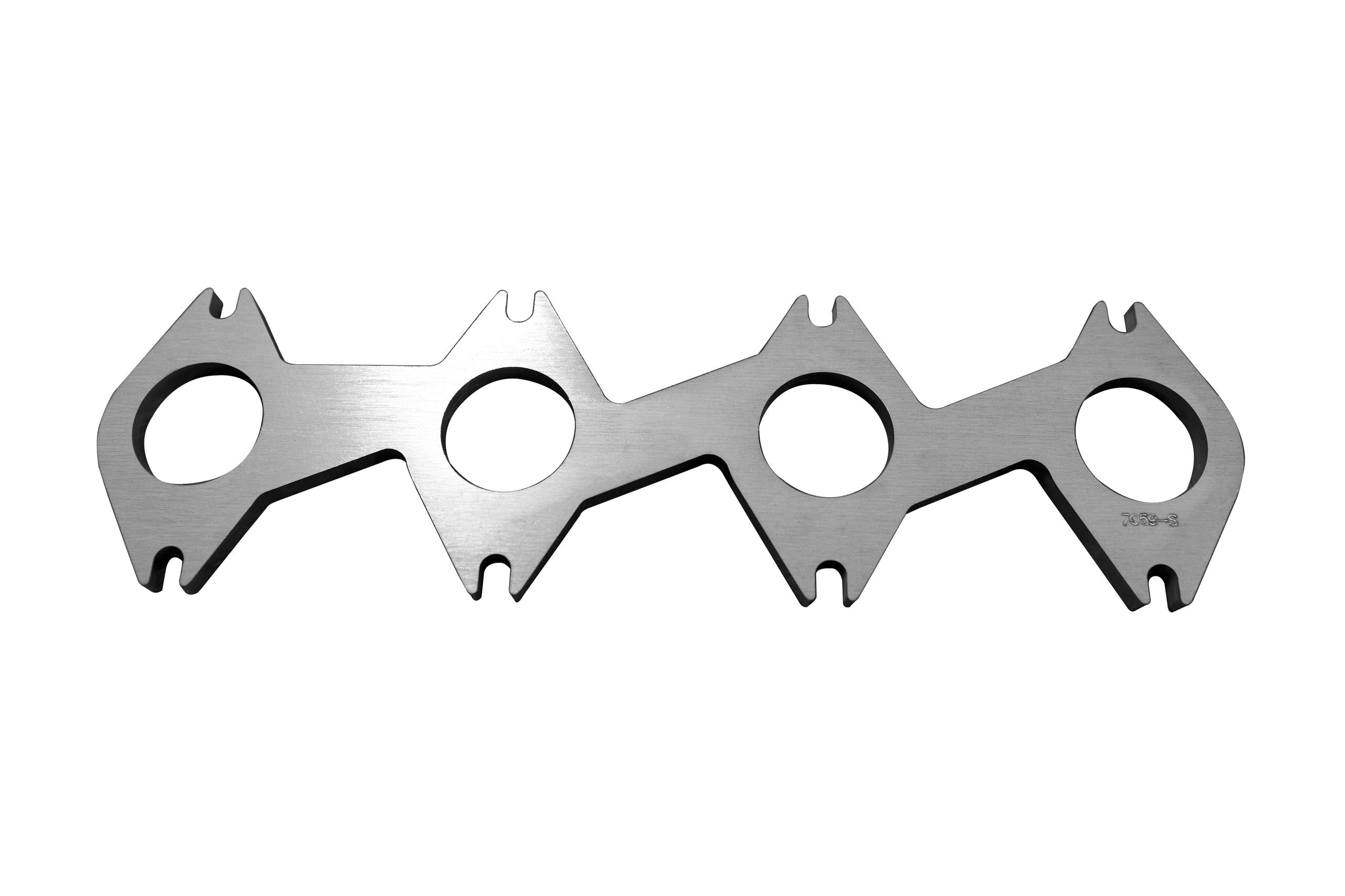 Kooks Ford 3V Modular Stainless Header Flange. Ports for 1-5/8" Primaries. - 7059-S-REV2