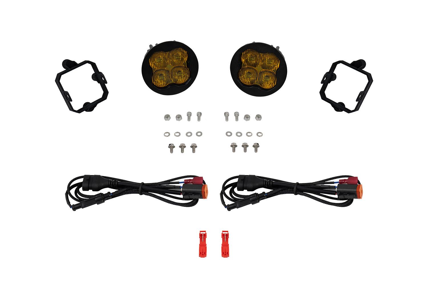 Diode Dynamics SS3 SAE/DOT Type NO Fog Light Kit Yellow (3000K) Sport (14.5 watts) Yellow SAE Fog - DD8001
