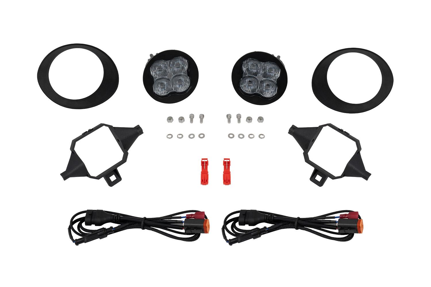 Diode Dynamics SS3 SAE/DOT Type TS Fog Light Kit Cool White (6000K) Sport (14.5 watts) White SAE Fog - DD8007
