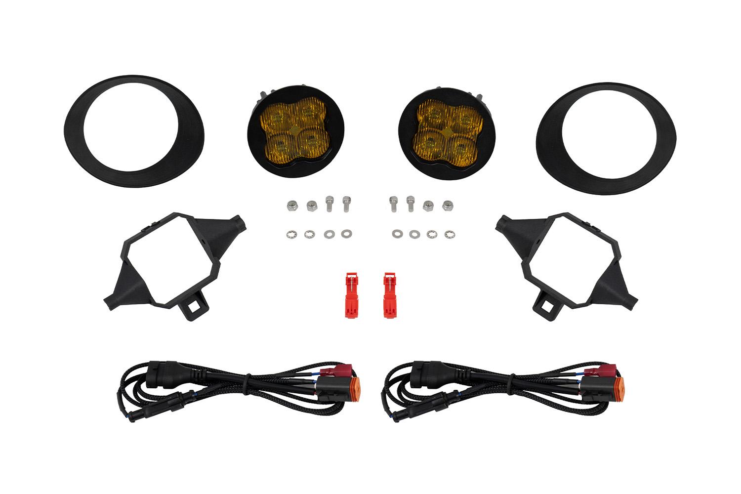 Diode Dynamics SS3 SAE/DOT Type TS Fog Light Kit Yellow (3000K) Sport (14.5 watts) Yellow SAE Fog - DD8008