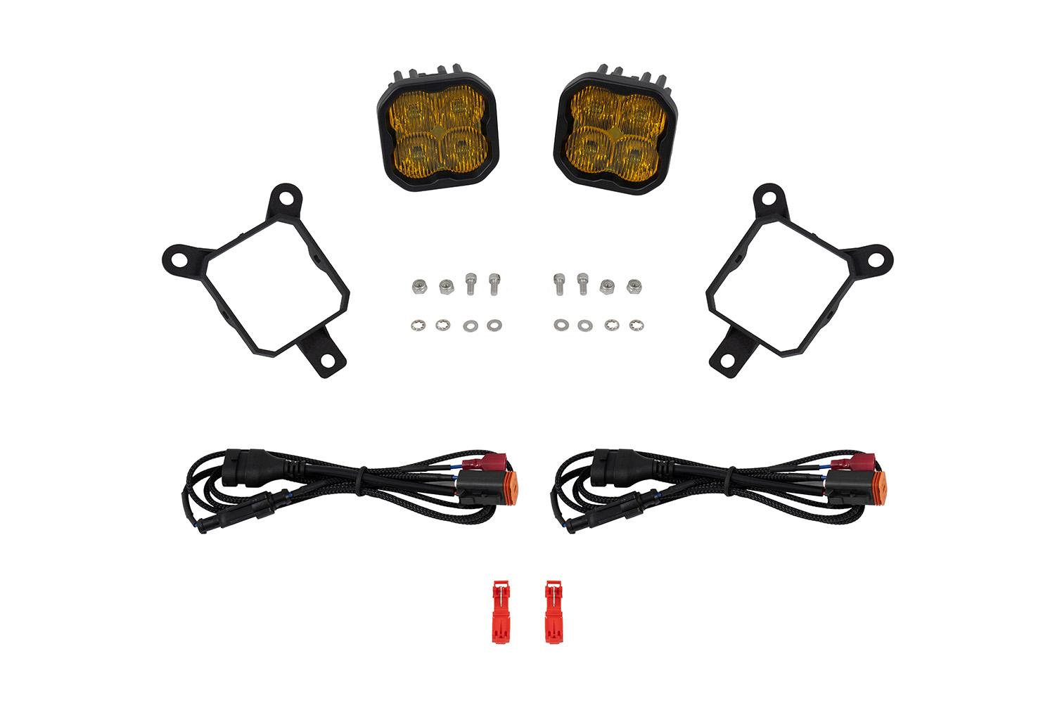 Diode Dynamics SS3 SAE/DOT Type YS Fog Light Kit Yellow (3000K) Sport (14.5 watts) Yellow SAE Fog - DD8032