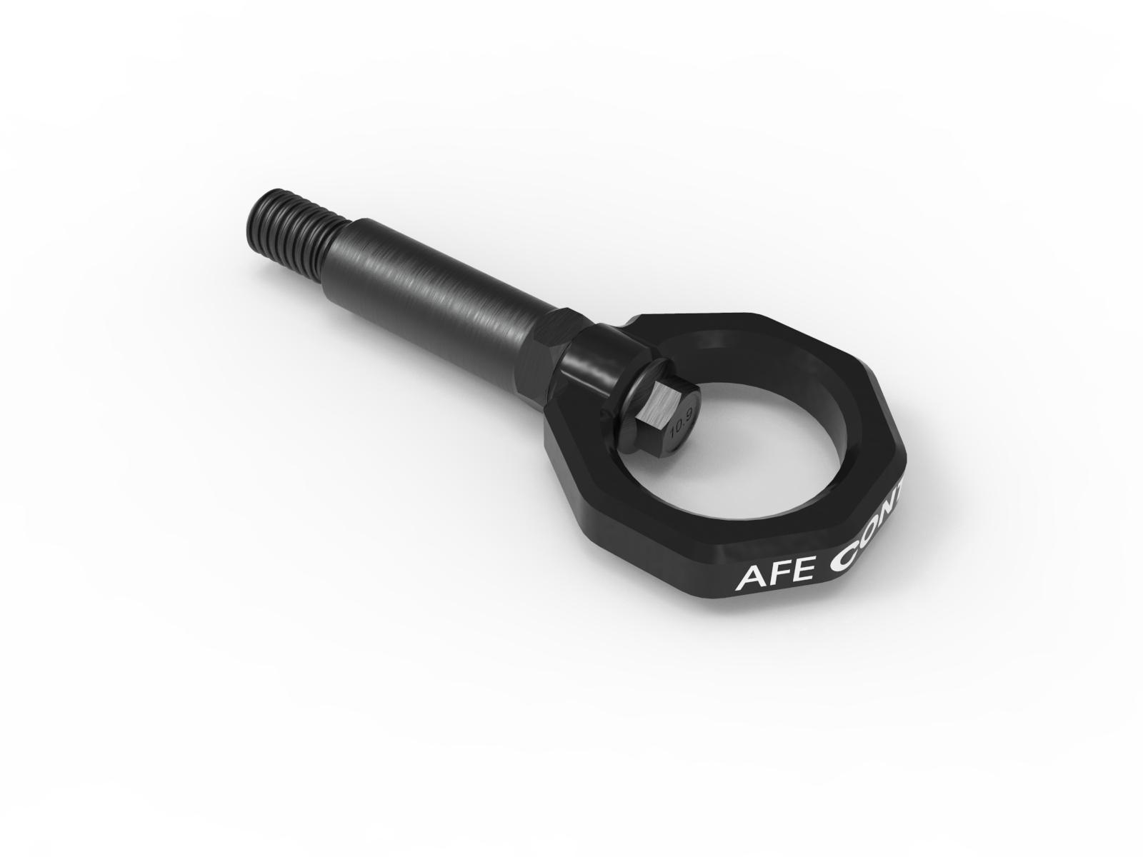 aFe CONTROL Front Tow Hook Black - 450-502001-B