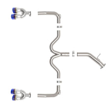 AFE Takeda 3 IN to 2-1/2 IN 304 Stainless Steel Axle-Back Exhaust w/ Blue Flame Ti (2022-2024 Forte GT) - 49-37039-L