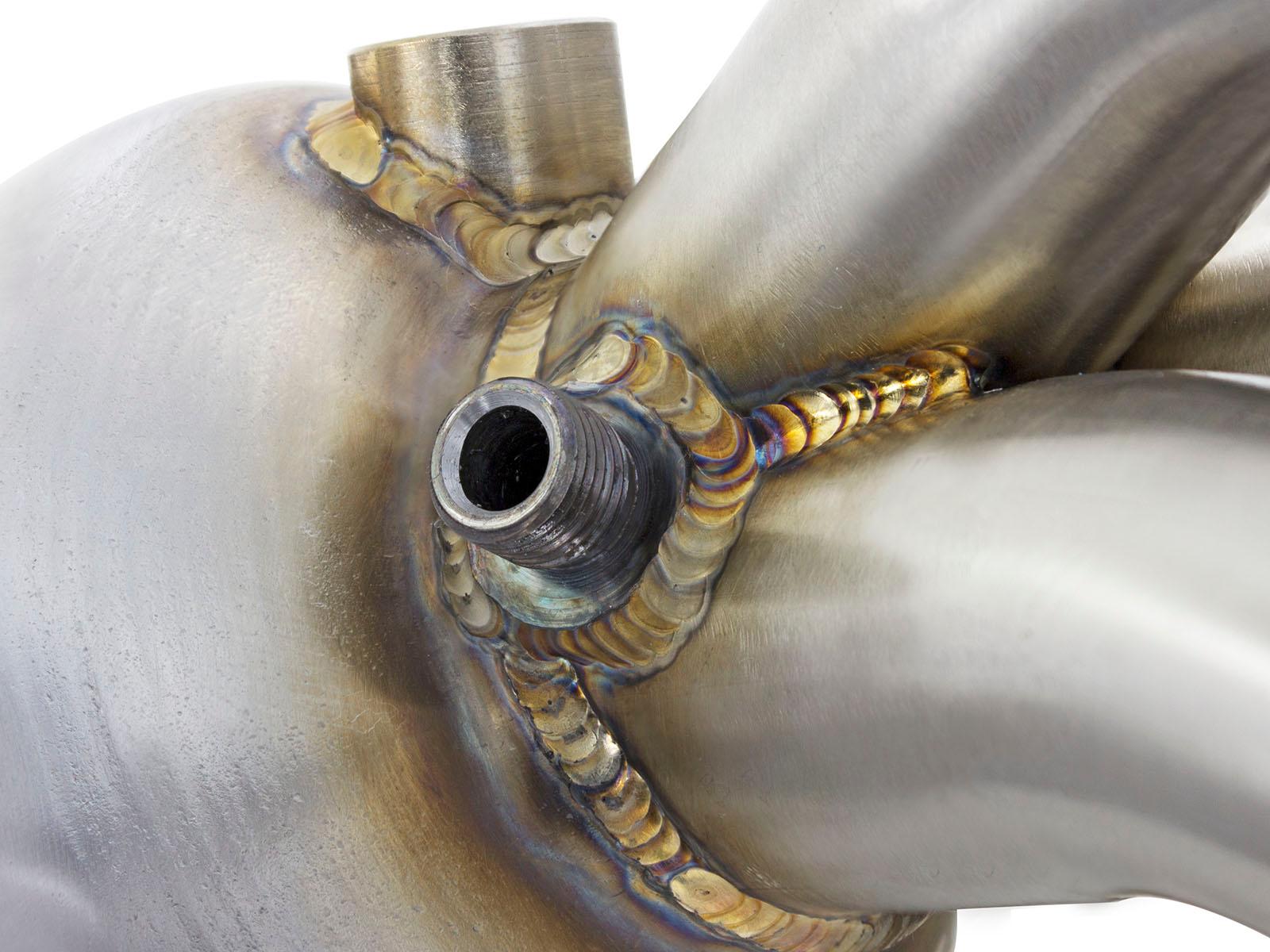 AFE Twisted Steel Long Tube Header 304 Stainless Steel w/ Cat (BMW M3 (E46) 01-06 L6-3.2L S54) - 48-36314-HC