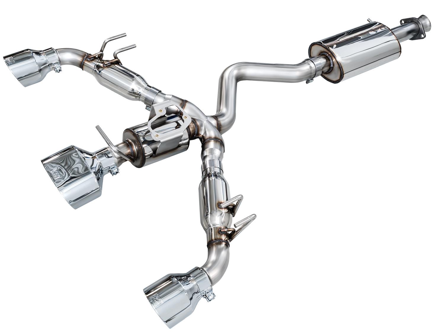 AWE Touring Edition Exhaust - Chrome Silver Tips (2022+ GR Corolla) - 3015-33254