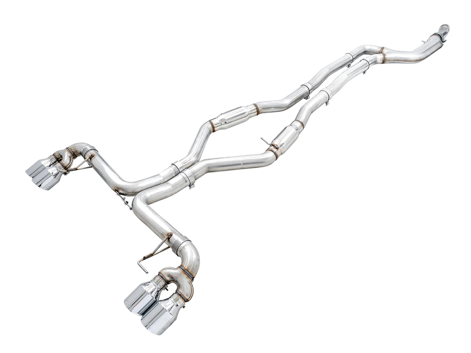 AWE Track Edition Exhaust for G20 M340i - Chrome Silver Tips (2019+ 3 Series) - 3020-42078