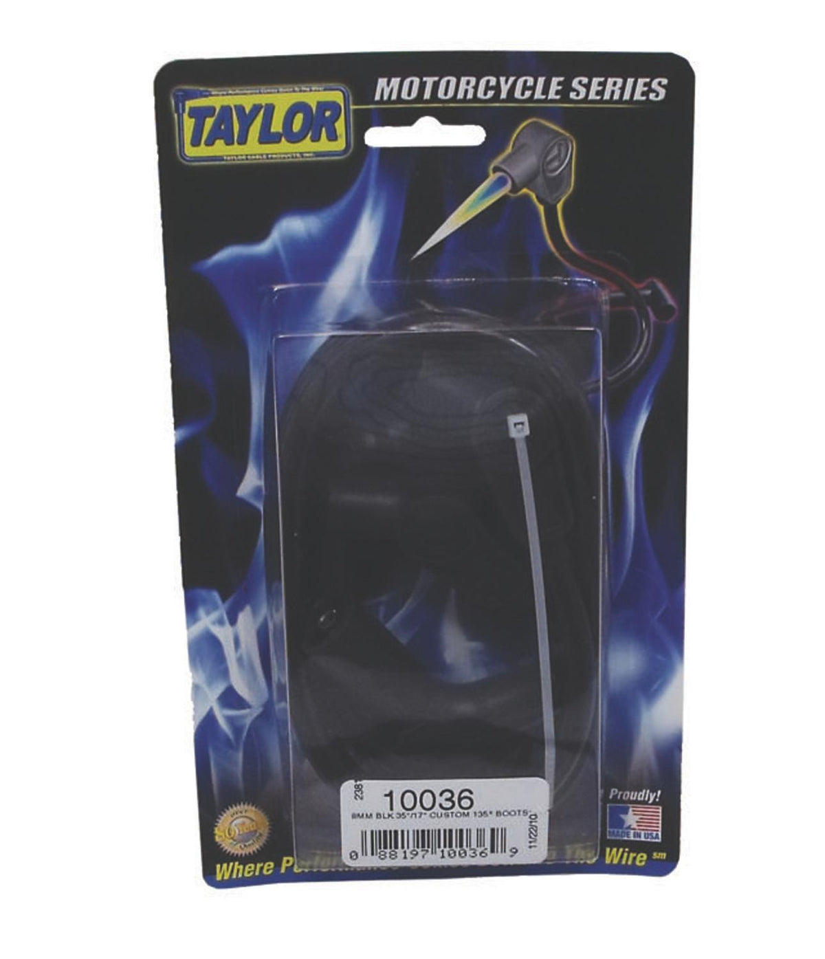 TAYLOR CABLE 8mm Spiro-Pro black 35/17in custom MC 135 Spark Plug Wires - 10036