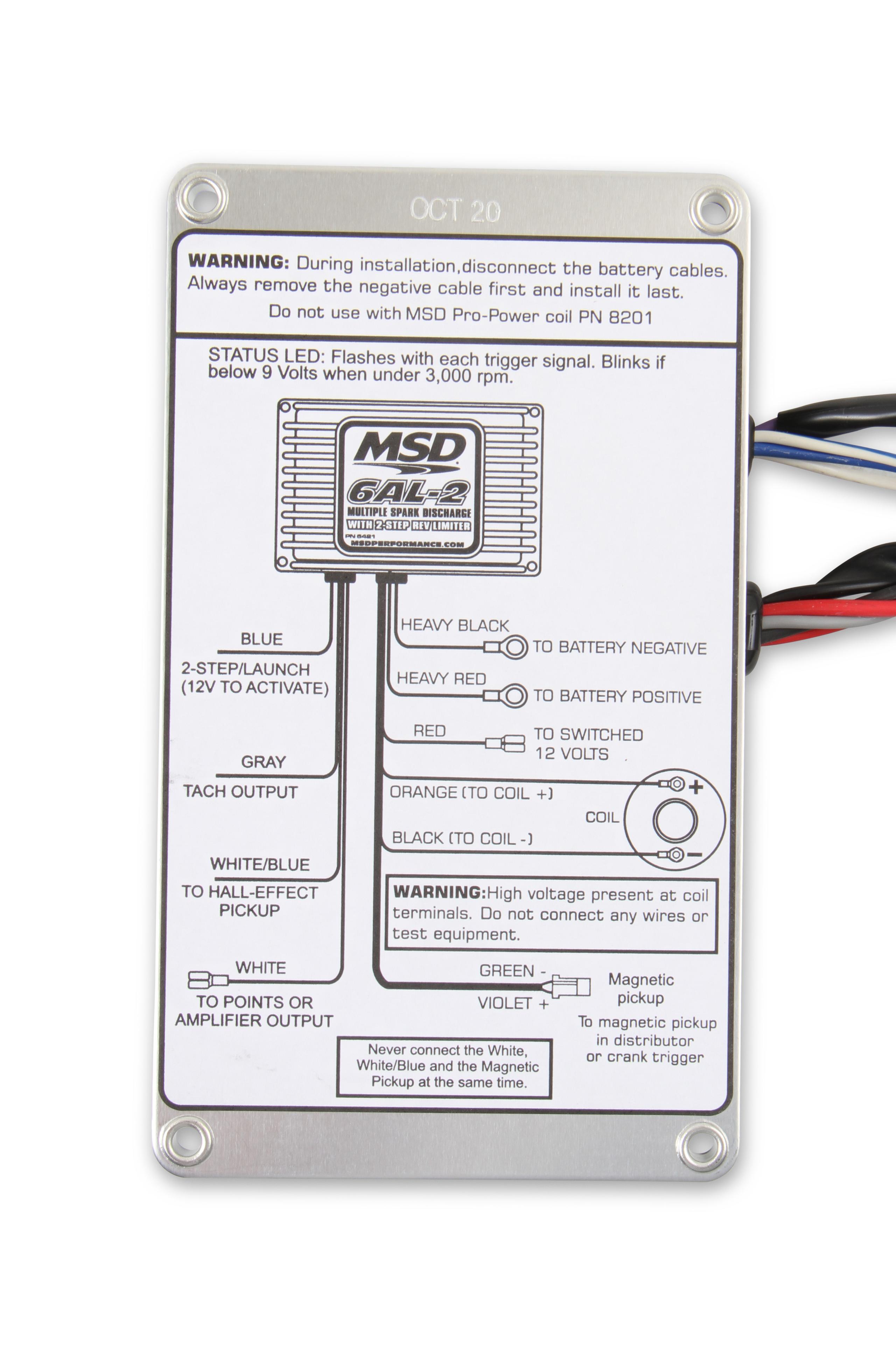 Msd 64213 Blk Msd-6Al-2, W/2-Step Limiter,4,6,8Cyl