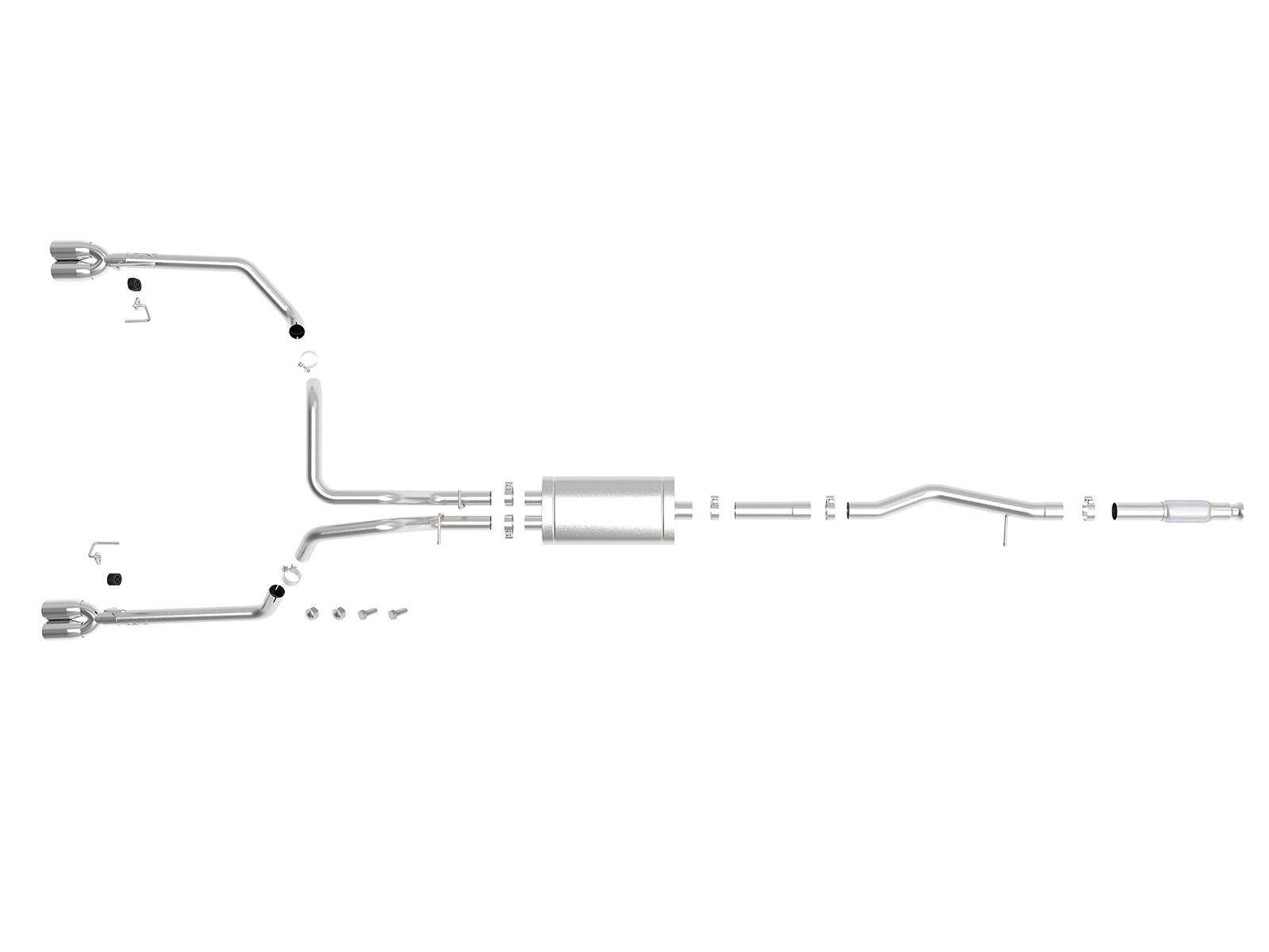 AFE Cat-Back Exhaust System (2019-2020 GM Trucks V6-4.3L/V8-5.3L) - 49-34104-P