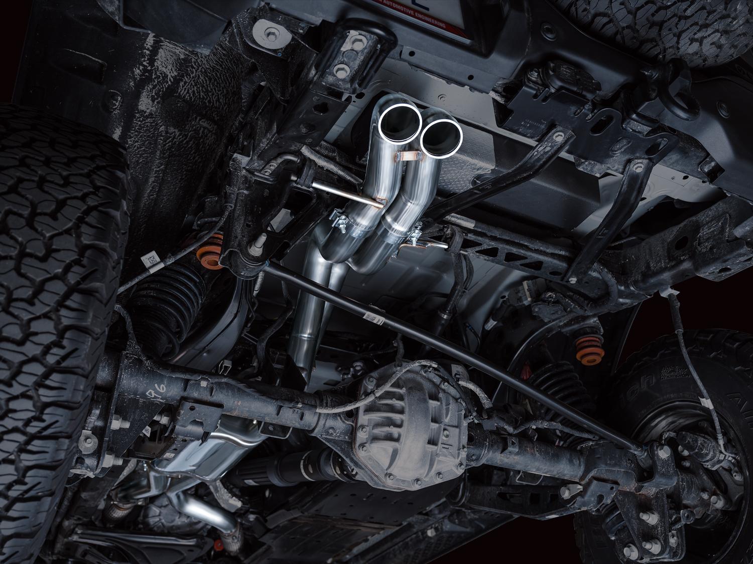 AWE 3" SwitchPath Catback Exhaust System - Dual BashGuards (2022-2025 Ford Bronco Raptor 3.0L) - 3025-31327