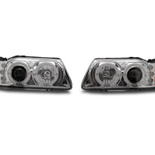 Raxiom 99-04 Ford Mustang Dual LED Halo Projector Headlights- Chrome Housing (Clear Lens) - 49114