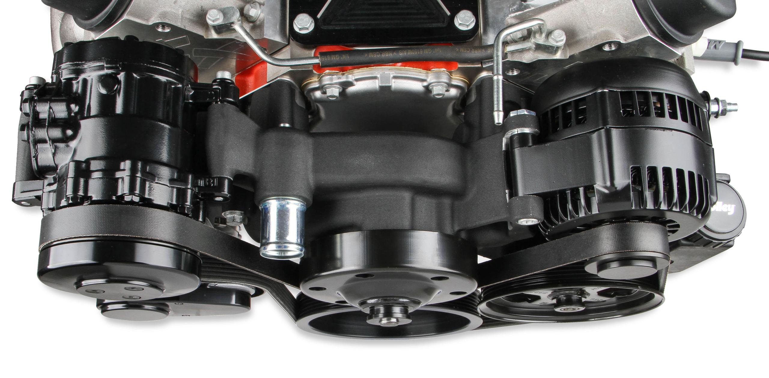 Holley Premium Black Mid-Mount LS7 Complete Accessory System.  - 20-190BK