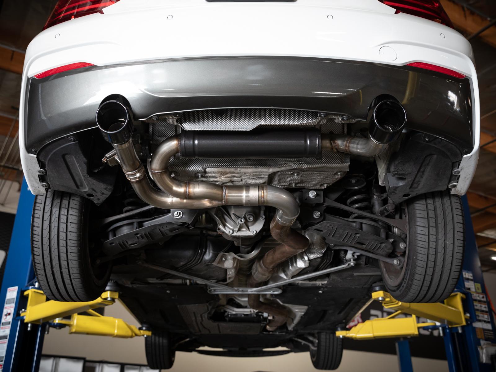 AFE Axle-Back Exhaust System (2014-2016 BMW M235i L4-2.0L (t)) - 49-36348-B