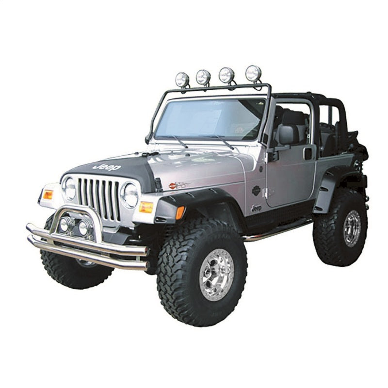 Rugged Ridge Light Bar Full Frame Black; 97-06 Jeep Wrangler Tj - 11232.01