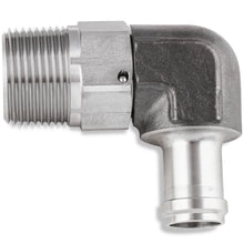 Earls Stainless Steel 90 Deg. Npt Swivel Hose End - Fitting Size: 5/8 In. Male Npt Swivel To 1/2 In. Hose Barb - SS988410ERL