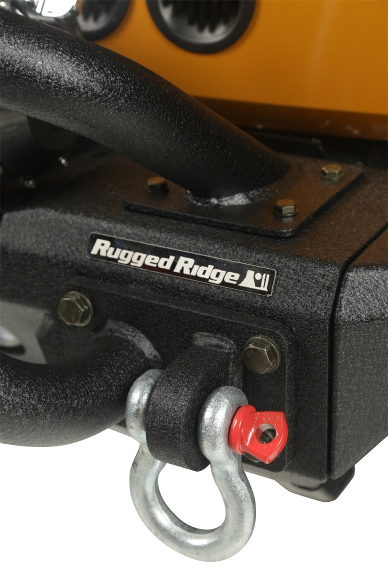 Rugged Ridge D-Ring Shackle Kit 3/4 Inch Silver With Red Pin Steel Pair - 11235.01