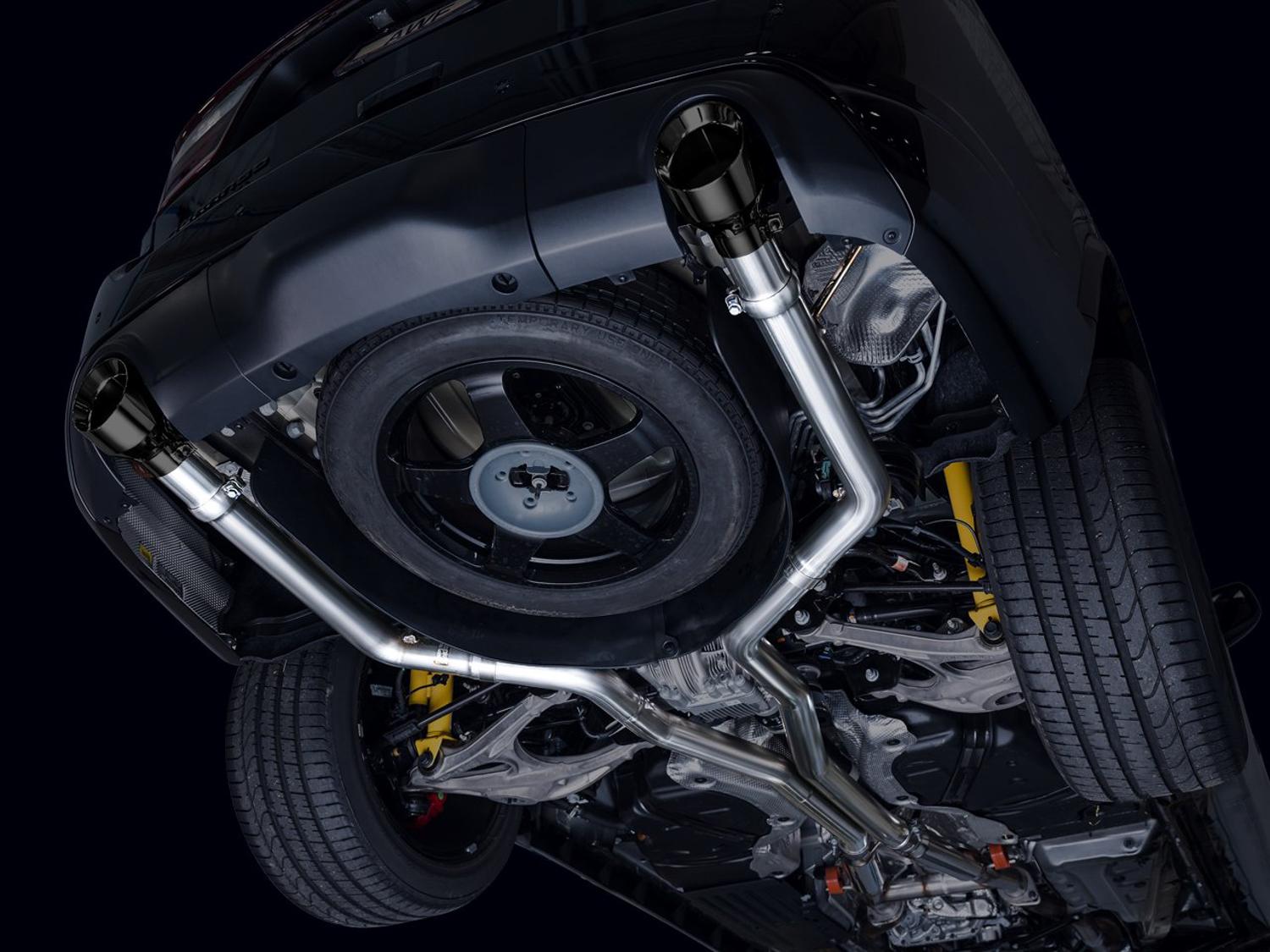 AWE Track Edition Exhaust - Diamond Black Tips (2018-2023 Dodge Durango 6.4L / 6.2L SC) - 3020-33952