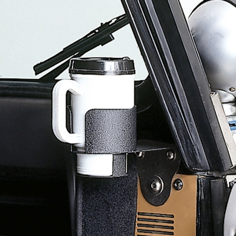 Rugged Ridge Cup Holder Windshield Mounted; 76-95 Jeep Cj/Wrangler Yj - 13306.01
