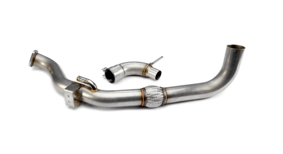 CV Fab CVF 3" Stainless Steel Race Downpipe (2015-2023 Ford Mustang EcoBoost) - ECOMUSDOW1