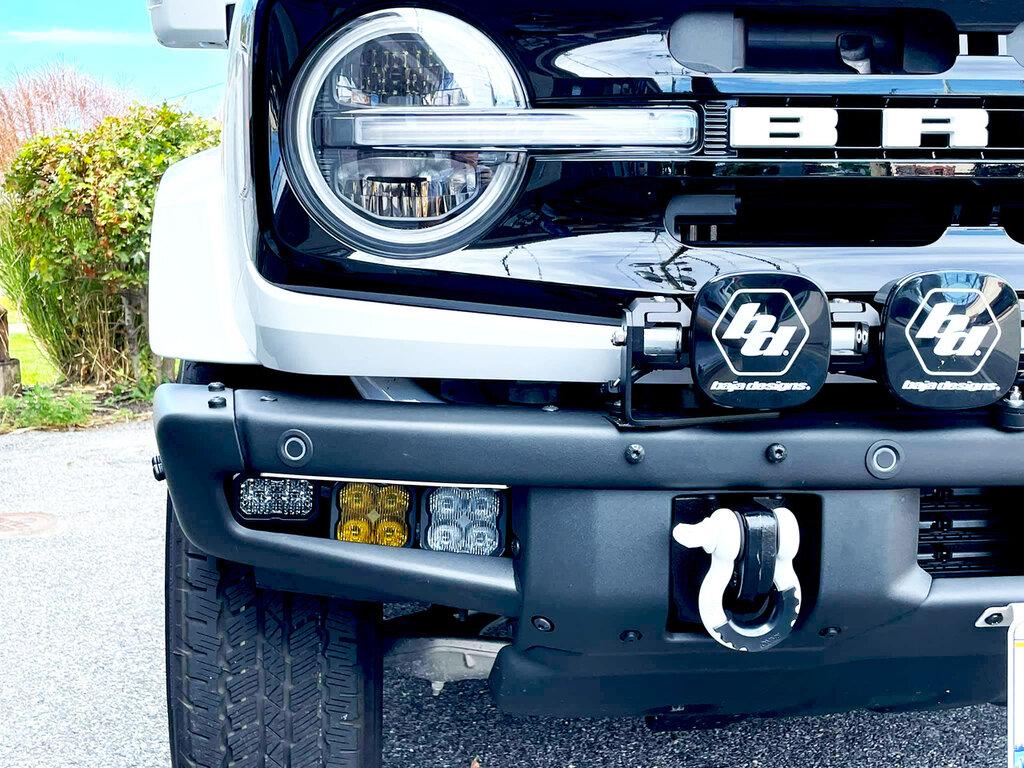 KR Off-Road Triple Fog Light Brackets (2021-2025 Bronco) - 30-2007