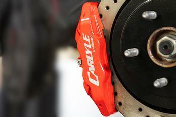 BMR Fabrication 15" Conversion Kit by Carlyle Racing - Drilled & Slotted Rotors - Red Calipers (2016-2022 Chevrolet Camaro) - DRP363