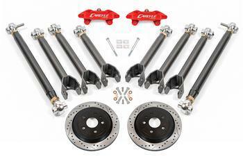 BMR Fabrication 15" Conversion Kit by Carlyle Racing - Drilled & Slotted Rotors - Red Calipers (2016-2022 Chevrolet Camaro) - DRP363