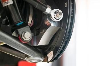 BMR Fabrication 15" Conversion Kit, Drilled Slotted Rotors, Red Calipers Black Hammertone (2014-2019 C7 Corvette Base) - DRP573H